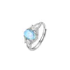 Anillo de Plata de Ley S925 Estilo Corte para Mujer Incrustado con Citrino Natural Granate Lujo Ligero Retro Abierto Ajustable Anillo de Piedra de Color para Mujer