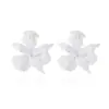 Joyería de Moda Transfronteriza Europea y Americana, Pendientes con Diseño de Flor Tridimensional Irregular, Pendientes Exagerados de Pétalos de Esmalte Colorido para Mujer
