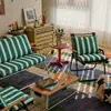 Cojín Portátil Casual Impermeable y Resistente al Sol Personalizable para Exteriores de Todas las Estaciones con Rayas para Patio Balcón Sillón Sofá