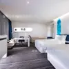 Muebles para Hotel Meijue Habitación Estándar Juego Completo de Camas Dobles, Gabinetes de Té, Bases de Cama Refurbished, Diseño e Instalación de Muebles desde la Fábrica de Origen