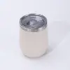 Amazon Taza de Huevo en Forma de U de 12 oz Acero Inoxidable de Doble Capa 304 Taza Termo de Exportación a Prueba de Frío Barriga Grande Copa de Huevo de Vino Tinto