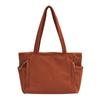 Bolso de hombro de pana sencillo e informal de moda, nuevo bolso de mano de otoño 2024, bolso cruzado para estudiantes y mujeres.