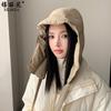 2024 nuevo gorro dulce y cálido Lei Feng de invierno coreano para ciclismo con protección para las orejas, forro polar para la cara, gorro pequeño