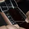 Adecuado para 10-17 fibra de carbono Paramela decoración de pegatinas para teclas de multimedia de control central modificación interior del coche