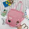 Bolso de lona estilo coreano para estudiantes de Shengmi Xiaozhong, bolso de hombro para el campus, bonito bolso de mano para novias que combina con todo.