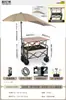 Carro de camping para exteriores, carretilla de mano plegable, carro de picnic de camping extragrande, remolque pequeño con barra de tiro, remolque pequeño para venta en puesto