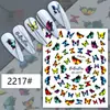 Pegatinas de mariposa para redes sociales, pegatinas para decoración de uñas, surtido de 50, adhesivas, calcomanías de uñas 5D en relieve, venta al por mayor, luz de concha, luminosas