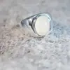 Amazon Europeia e Americana Novos Produtos Anel Simples Oval de Cristal Branco Imitado Moda Atacado