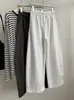 Calça Larga Yamamoto de Algodão Tencel com Caimento Relaxado para Mulheres, Elegante Estilo Coreano Emagrecedor Versátil Calça de Perna Curva, Calça de Outono Comprimento Total Atacado