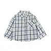 Conjunto de Camisa de Outono para Meninos, Moda Coreana Camisa Xadrez para Bebês, Calça Jeans Versátil e na Moda para Primavera e Outono
