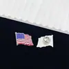 Insignia de Bandera Americana Oro y Plata Accesorios de Ropa Broche de Bandera Broche de Mariposa Broche Insignia Aleación Esmalte
