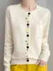 Elegante cárdigan de punto abotonado de colores para mujer, abrigo corto, grueso, elegante prenda de abrigo nueva para otoño e invierno 2026