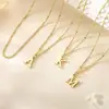 Nuevo Producto Transfronterizo de Comercio Exterior: Collar de 26 Letras, Acero Inoxidable, Diseño Personalizado, Estilo en Capas, Cadena para Clavícula, Joyería para Mujer