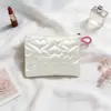 Ins Cartera Cero Portátil Bolso de Mano Acolchado Corazón Plateado Billetera para Monedas Almacenamiento Diario Bolsa de Higiene
