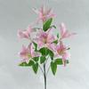 Venta al por mayor Lirio Artificial de 7 Cabezas Flor Falsa Decoración de Boda Decoración de Sala de Estar Flor Ramo Grande de Alta Gama Alto Artificial a Todo Color