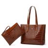 Gran Venta Bolso de Mujer de Gran Capacidad con Patrón de Cocodrilo Bolso Tote Retro de Gran Capacidad con Patrón de Cocodrilo Bolso de Hombro Moderno