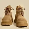 Zapatos de Tobillo de Suela Gruesa de Estilo Retro Británico con Borlas, Cordones, Cómodos, Suela Suave, Versátiles, Mate, Nuevos para Primavera/Otoño 2026