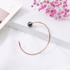 Pulsera Minimalista de Ágata y Concha de Doble Capa de Estilo Romano Europeo y Americano, Joyería de Acero de Titanio con Diseño Nicho de Jade Minimalista Estilo Ins 18K