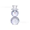 Manualidades de Cristal de Muñeco de Nieve con Capucha Transfronterizas Adornos de Decoración de Escritorio Suministros de Navidad Regalos para la Entrada del Salón