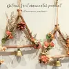 Sinos de Vento Criativos de Parede, Materiais para Jardim de Infância, Decorações Penduradas Feitas à Mão, Flores Secas Naturais, Enfeites de Pinha Pendurados, Decorações de Parede para Casa
