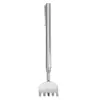 Porta-bolígrafos de plata de gran venta transfronteriza, acero inoxidable, simple, portátil, retráctil, rascador, artefacto anti-picazón