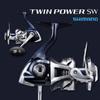 Rueda giratoria SHIMANO SHIMANO 21 TWINPOWER SW, con placa de hierro propensa a olas, rueda para pesca en barco