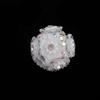 Pequeña Flor de Margarita Incrustada de Diamantes Popular Bola de Diamantes Cuentas de Agujero Recto DIY Accesorios para Llavero de Teléfono Móvil Collar Cuentas Sueltas