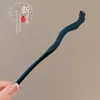 Pasador de Sándalo Negro para Mujer, Accesorio para el Cabello Fresco y Elegante, Pasador de Flor de Magnolia, Adorno para el Cabello Estilo Antiguo Qipao, Pasador Diario para Peinados Recogidos