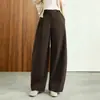 Pantalones anchos estilo workwear retro para mujer, nueva colección otoño/invierno 2026, de cintura alta, adelgazantes, estilo globo, elegantes, modernos y casuales