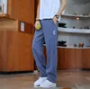 Calça Casual de Verão Fina em Lyocell Tencel Masculina Estilo Americano Solta Reta Anti-Rugas Calça Esportiva