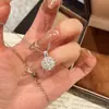 Colar de Aço Titânio com Zircônia Inlaid à Mão Princesa Redonda Girassol Moda Feminina Design Personalizado Corrente de Clavícula de Nicho