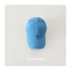 Boné de Baseball Infantil para Meninos e Meninas, Estilo Coreano Bordado com Letra S, Aba Curva, Chapéu de Sol para Uso Externo para Alunos do Ensino Fundamental, Moderno