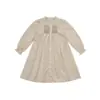 En Stock Otoño e Invierno 2026 Lou Nueva Chaqueta Cardigan Tejida Gruesa de Punto con Cable para Niñas Bordado Lindo Vestido Infantil