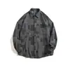 Nueva Camisa de Mezclilla para Hombre Otoño 2026 Estilo Retro Japonés Corte Holgado Tallas Grandes Camisa de Manga Larga con Cuello Campana para Hombre