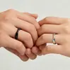 Anillos de Pareja Populares Anillo de Mobius Transfronterizos, Anillos de Diseño Retorcido Unisex Estilo Minimalista, Joyería Simple Coreana