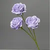 Flores Artificiais Rosa da Montanha de Neve de Três Cabeças Transfronteiriças para Decoração de Fundo de Salão de Casamento e Arranjo de Corredor