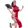 Vestido Sexy y Atractivo de Talla Grande para Socialité de Tao Nai'Er con Diseño que Revela el Busto, Falda Larga de Tirantes, Abertura y Vestido Apasionado que se Ajusta al Cuerpo