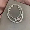 Pulseira de Contas Fresca e Limpa Estilo Francês com um Toque Lindo e Sofisticado, Design Moderno e Versátil para Mulheres