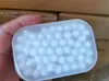 Caja de 55 Bastoncillos de Algodón para Bebé con Mango Delgado para Limpieza de Oídos, Bastoncillos de Algodón con Cabeza Grande para Limpieza de Oídos y Nariz, Bastoncillos de Algodón Puro de Doble Cabeza para Bebés y Niños