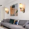 Lámpara de pared cálida creativa habitación de bodas dormitorio mesita de noche sala de estar comedor pasillo escaleras lámparas led simples modernas 2024