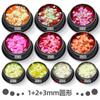 1+2 + 3mm lentejuelas redondas mixtas para uñas parche de purpurina color caramelo láser punto pequeño decoración mixta para uñas