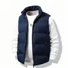 Outono Inverno 2026 Masculino Tamanho Grande Colete Quente Peça Externa Colete Cor Sólida Jaqueta Colete Colete Espesso Resistente ao Desgaste Roupas de Algodão