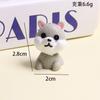 Lindo cachorro tridimensional de dibujos animados, accesorios de resina para bricolaje, llavero colgante para coche, pequeños adornos, materiales decorativos.