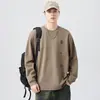 Camiseta de Manga Larga para Hombre 2026 Otoño Nueva Holgada Tallas Grandes Marca de Moda Holgada Estilo Americano Cuello Redondo Camiseta Top Venta al por Mayor