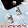 Protector de cable de datos de oso de peluche lindo 2D, previene daños, para cables de datos de teléfono Tipo-C