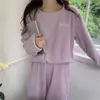 Pijama de Fleece Coral para Mulheres, Espessado Outono/Inverno Fofo Flanela Roupa de Casa, Pode Ser Usado Fora, Conjunto de Robe Cardigan de Manga Longa