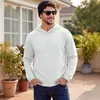 Sudadera con capucha de algodón para hombre de eBay transfronteriza, color liso primavera/otoño, talla europea, con puños con cordón, estilo pullover, sudadera casual para exteriores