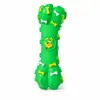 Juguete para perro con forma de hueso de PVC no tóxico con superficie texturizada, para limpieza dental y resistente al desgarro, masticable para mascotas, personalizable