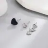 Conjunto de Seis Brincos em Formato de Coração Estilo Minimalista Doce e Cool, Nova Moda Tendência 2022, Presilhas de Orelha para Mulheres