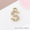 Acessórios de Pingente de Letra com Strass Cruzado Europeu e Americano Moda Elegante Versátil Pingente de Liga Material para Acessórios de Joias DIY